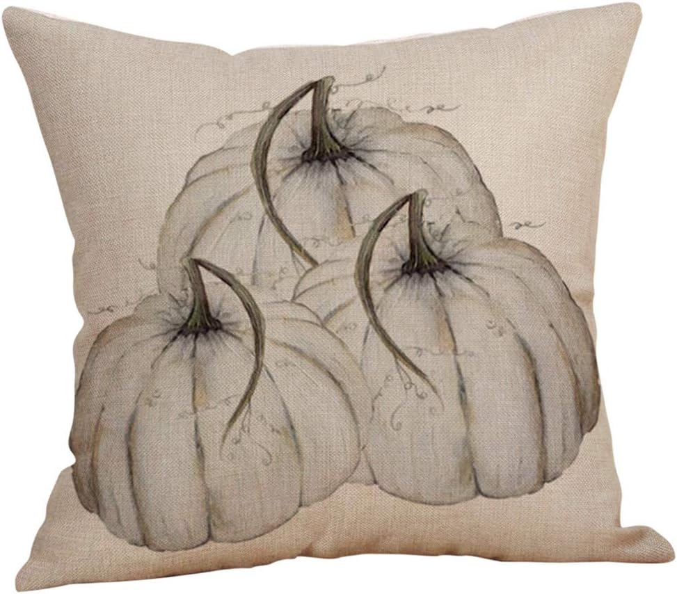 Muised Funda de almohada de otoño, fundas de cojín de otoño, funda de almohada de cintura de calabaza, funda de almohada para sofá, funda de asiento