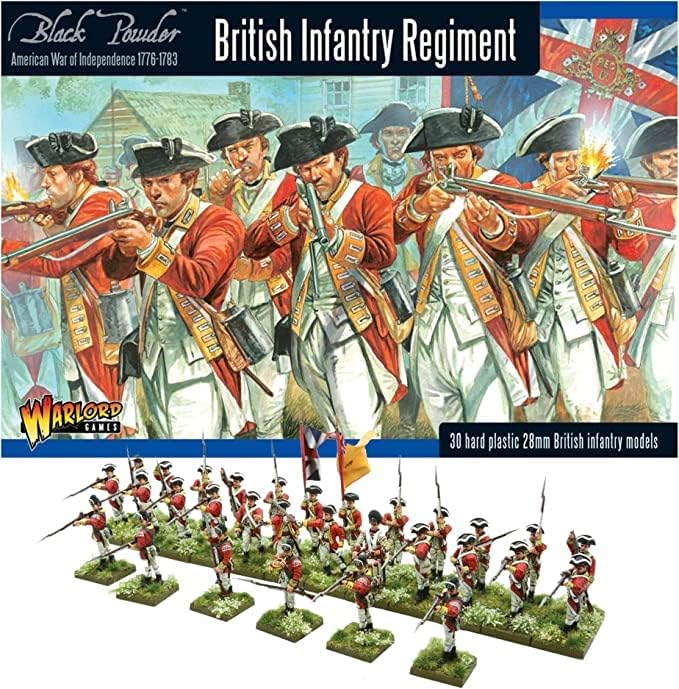 Wargames Delivered Waterloo – Juego de iniciación de miniaturas de 1.102 in de polvo negro de 1.102 in -122 de infantería, 12 caballería, 1 máquina