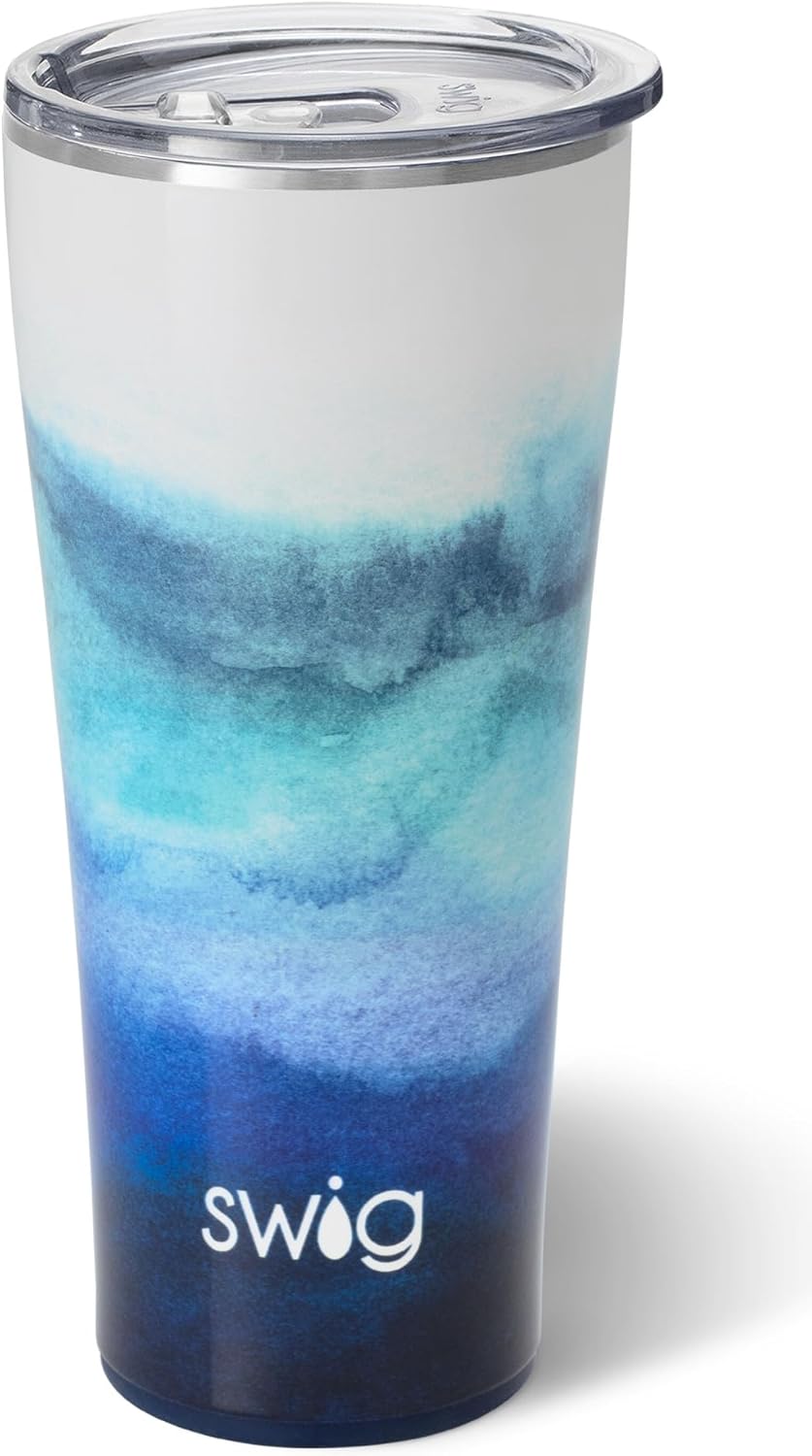 Swig Life Vaso XL de 32 onzas, vaso de café aislado con tapa, apto para vasos, apto para lavavajillas, acero inoxidable, tazas de viaje extragrandes