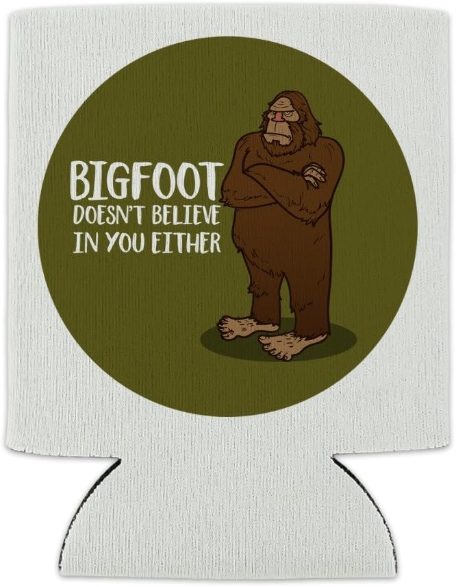 Bigfoot doesn ‘t Believe en usted puede CoolerBebida Sleeve Hugger plegable InsulatorAislamiento Beverage Holder