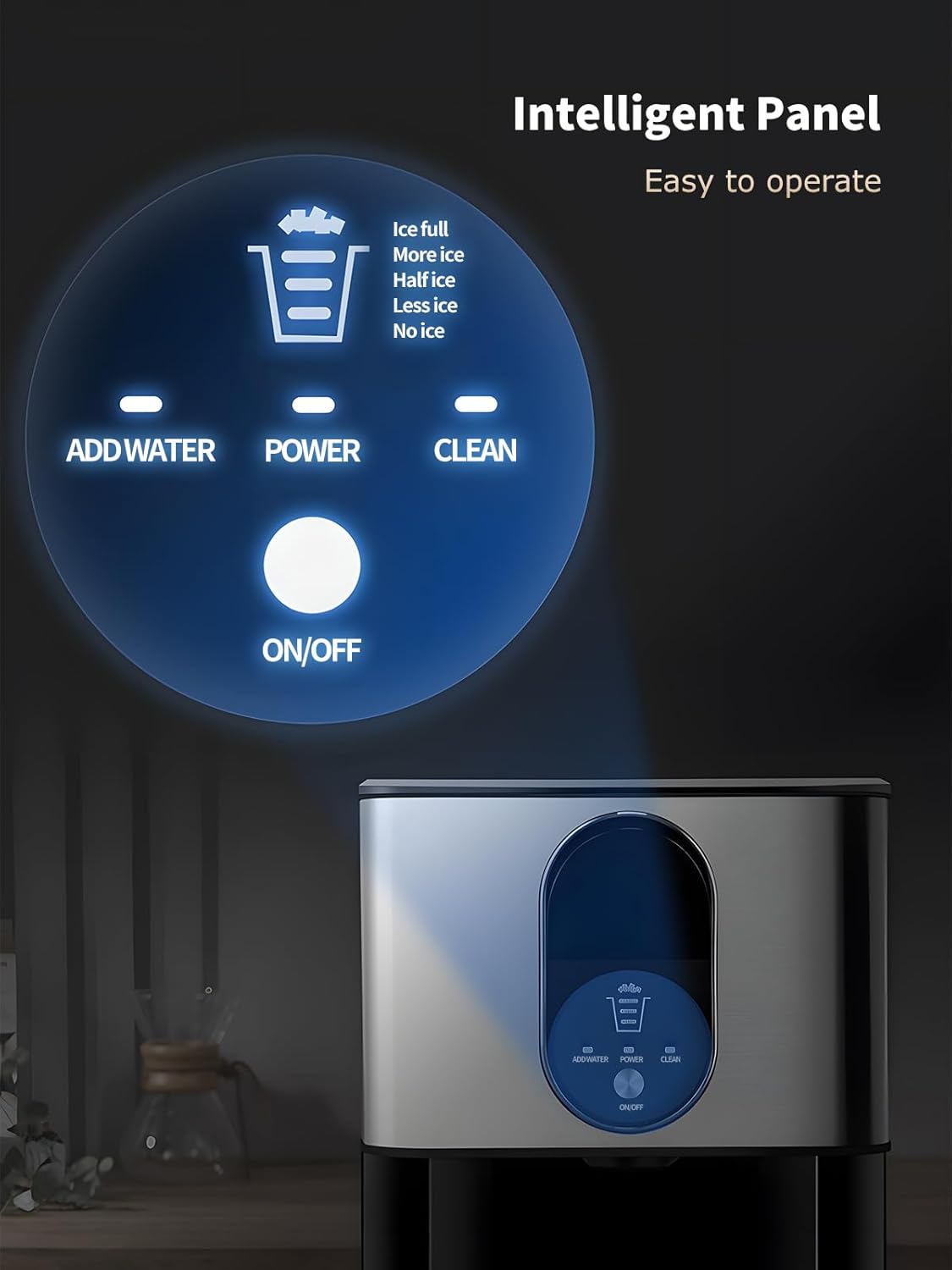 ADT Dispensador de cubitos de hielo Fabricante 48LBS Máquina de hielo Enfriador Nugget Máquina de cubitos de hielo Dispensador de agua