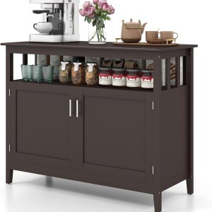 LOKO Armario de buffet con almacenamiento, armario de cocina independiente con estante ajustable, mesa consola de aparador de almacenamiento, 45 x LOKO Armario de buffet con almacenamiento, armario de cocina independiente con estante ajustable, mesa consola de aparador de almacenamiento, 45 x