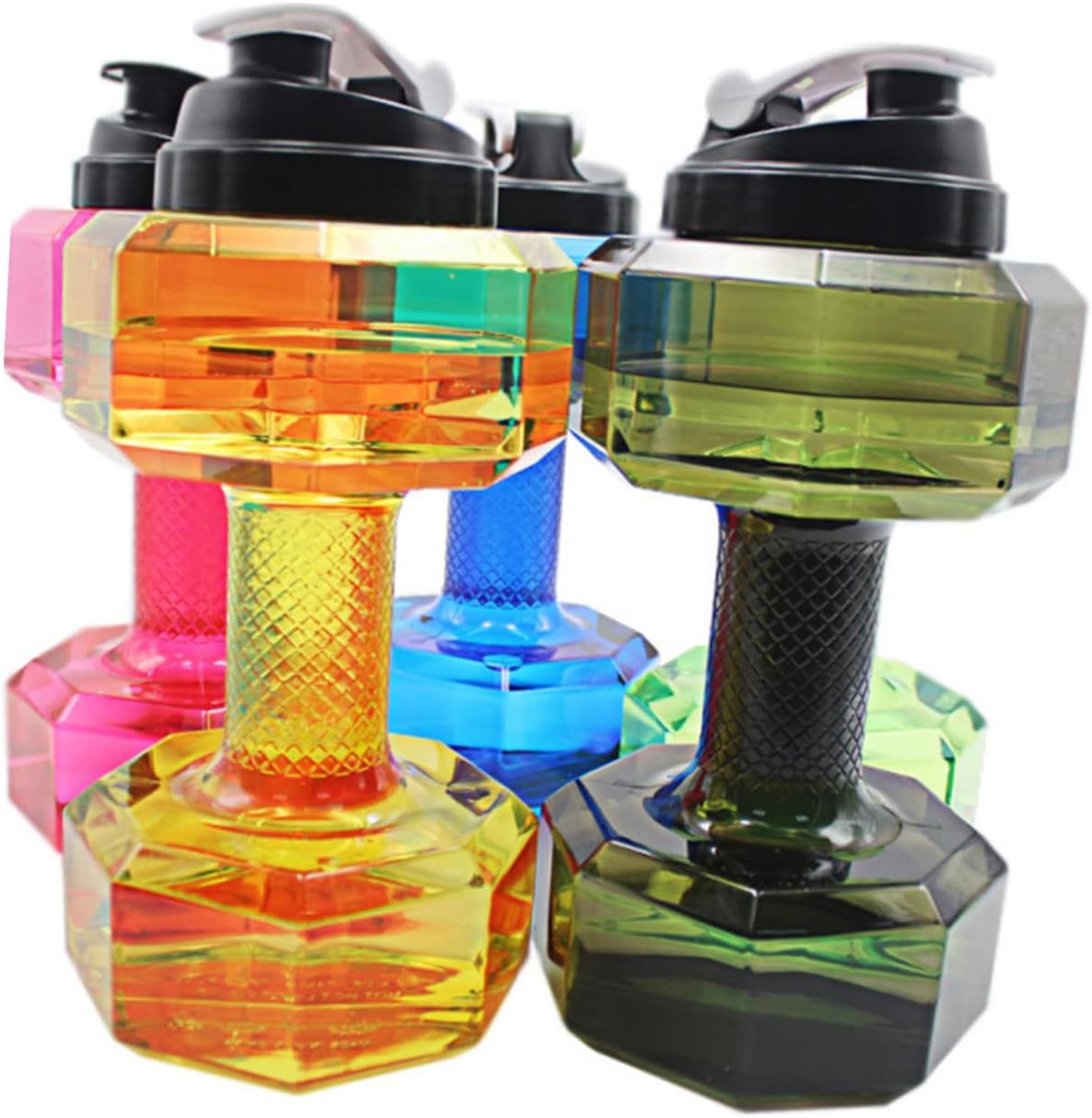 INOOMP 1 botella de agua con mancuernas para levantamiento de pesas, mancuernas deportivas, hervidor de agua, taza de agua de alta capacidad para