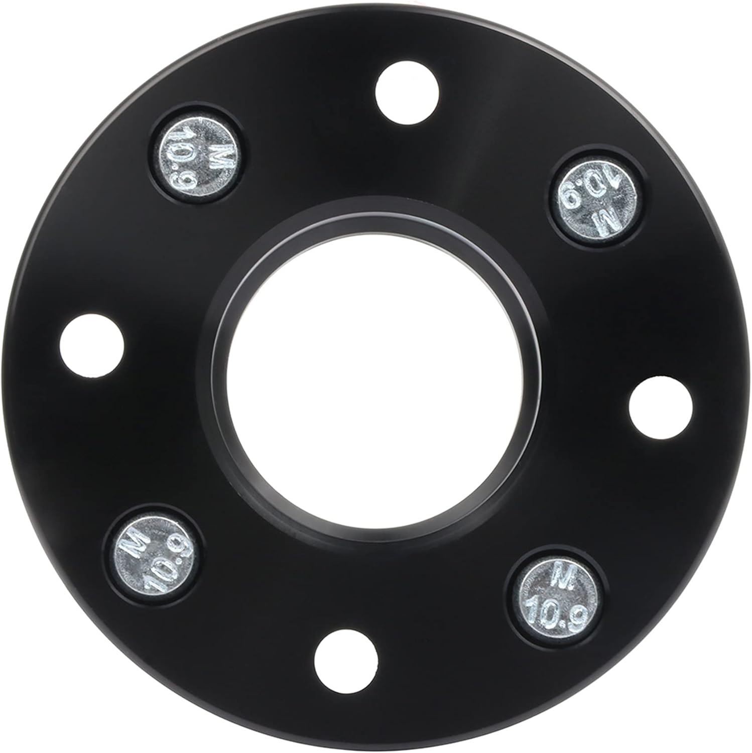 ECCPP 2 espaciadores de rueda centrados de 0.591 in de 4 x 4.5 4 x 114.3 4 lengüetas con pernos de 12 x 1.25 de 2.602 in, color negro, compatible