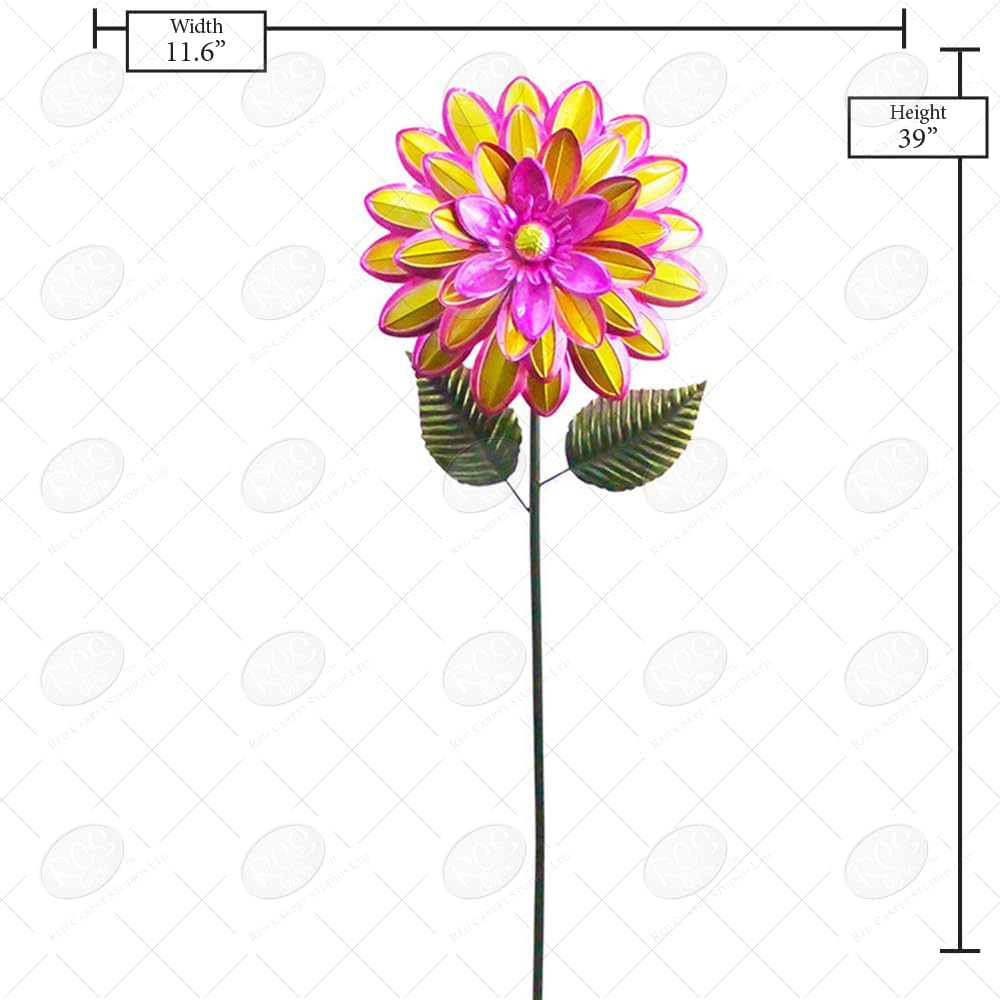 Red Carpet Studios, Dahlia – Estaca de jardín, 39 pulgadas, color rosa