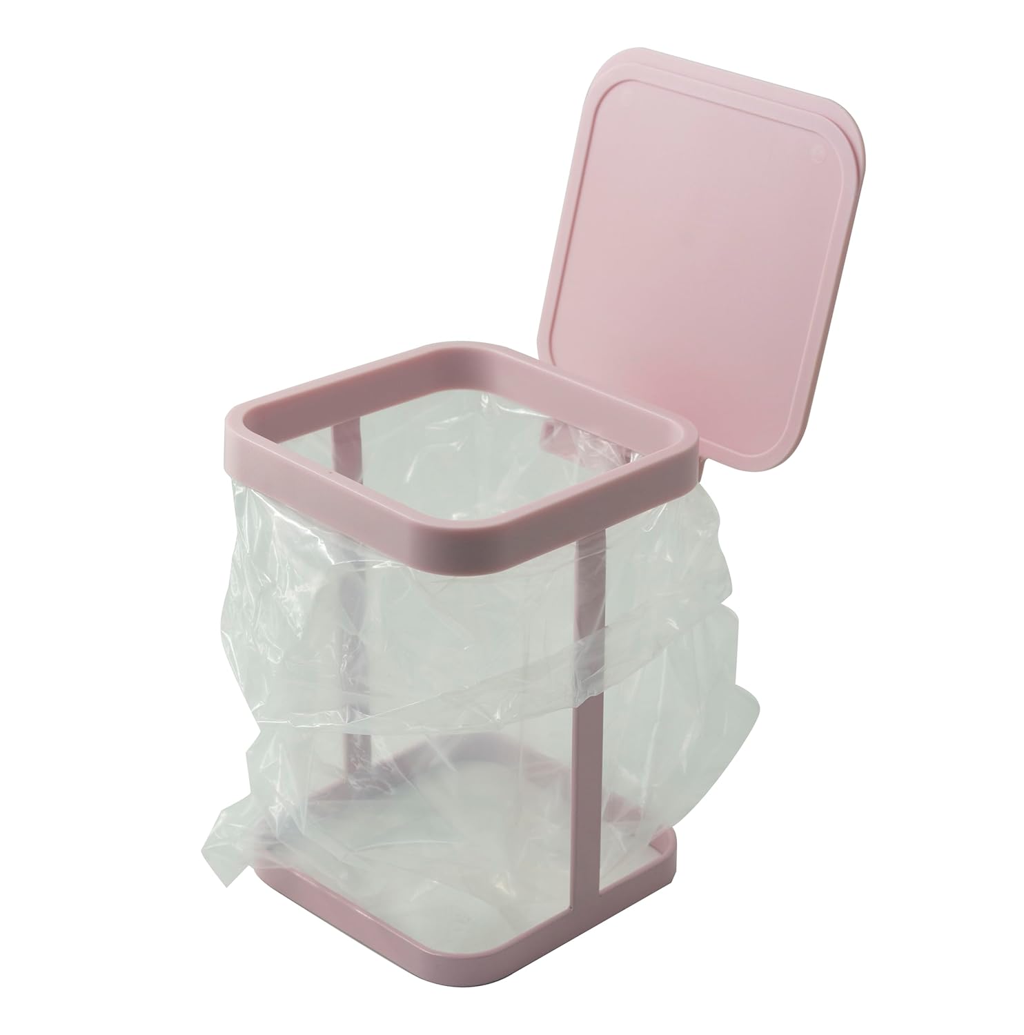 Mukkuri Soporte para bolsas de basura para encimera para cocina casera (rosa)