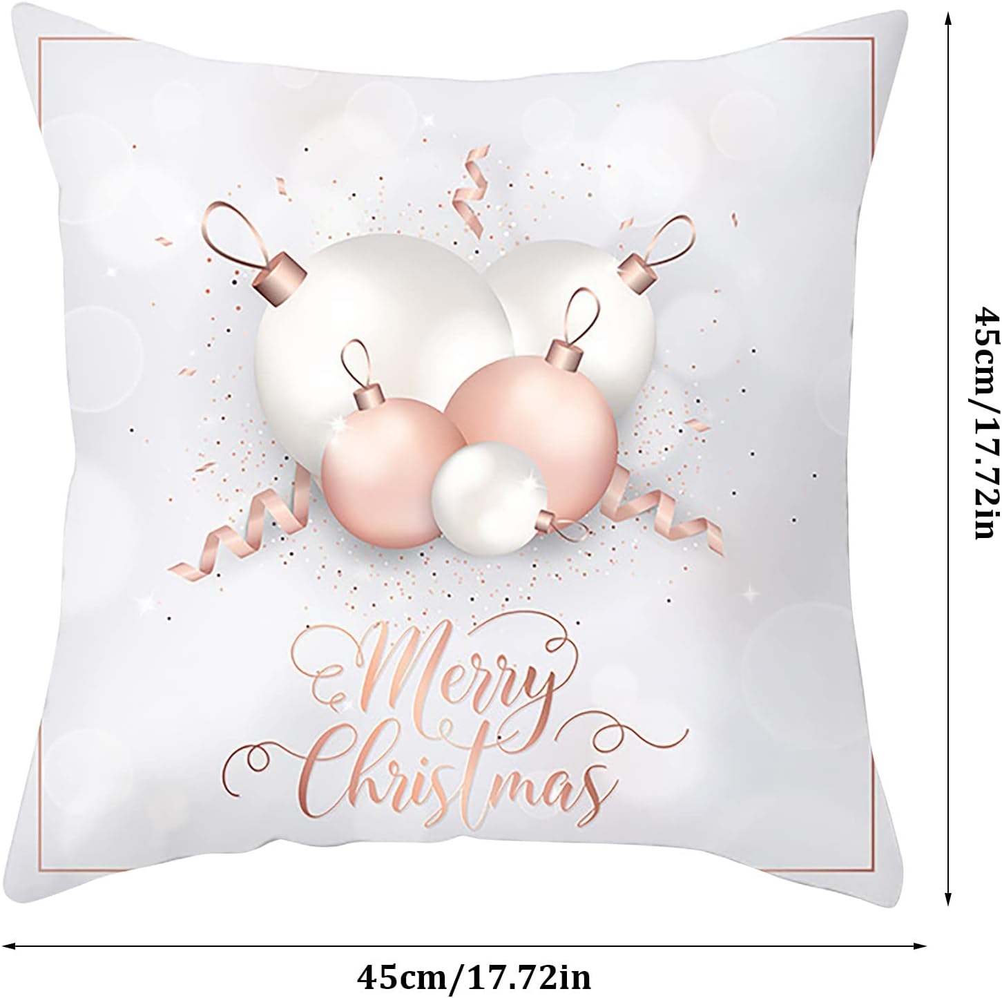 Wtosuhe Juego de 4 fundas de almohada navideñas de 18 x 18 pulgadas, fundas de almohada decorativas de Navidad de granja, decoración del hogar para