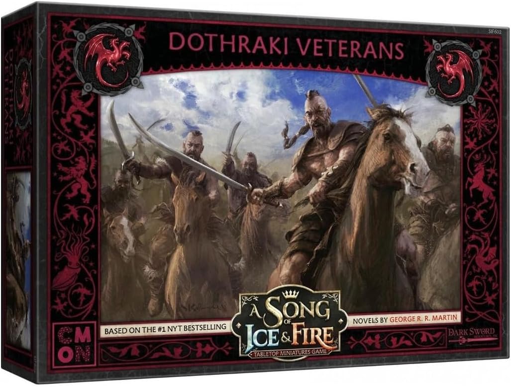 CMON Una canción de hielo y fuego miniatura de mesa Dothraki Veterans Unit Box  Juego de estrategia para adolescentes y adultos  A partir de 14 años
