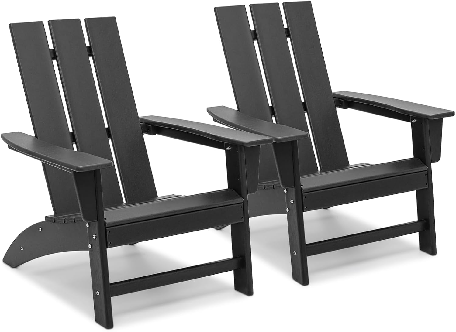 Magshion Juego de 2 sillas Adirondack para exteriores, sillas de plástico para patio, césped, jardín, sillas resistentes a la intemperie, capacidad