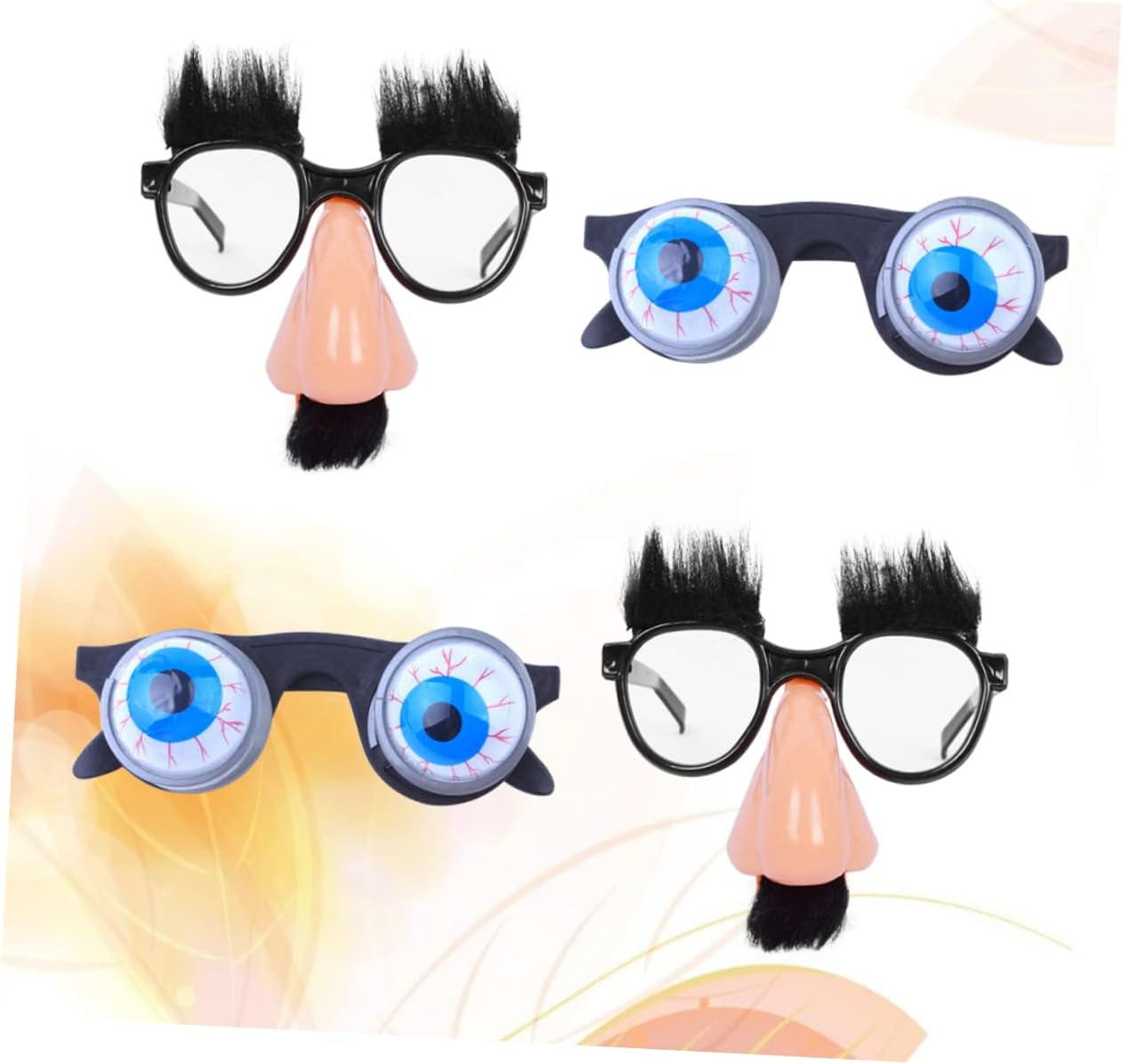 4 gafas de fiesta de Halloween con globos oculares en muelles, divertido juguete de payaso, juguetes elásticos para decoración de niños, gafas
