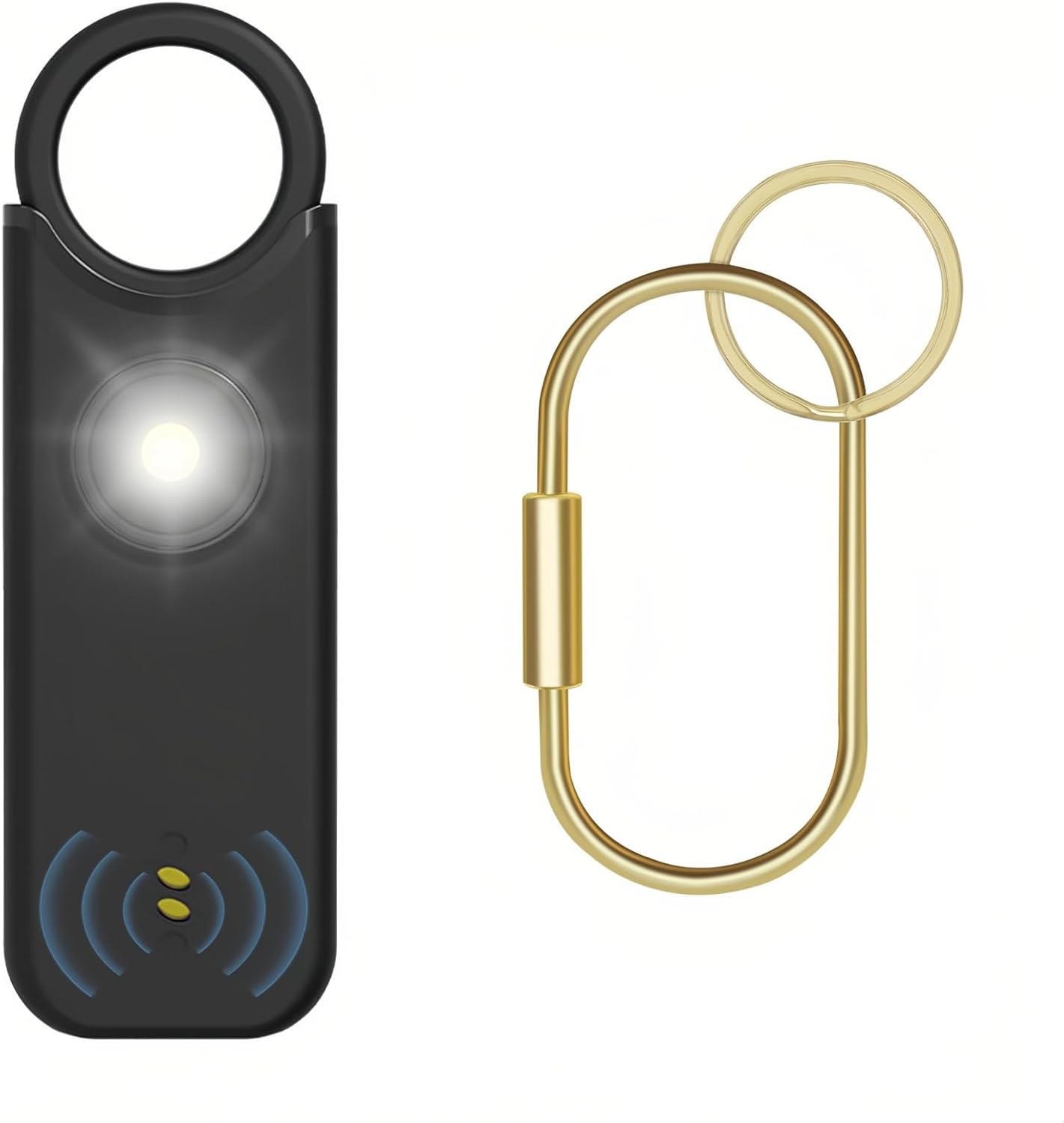 Alarma de seguridad personal para mujeres, llavero de defensa personal para mujeres, dispositivos de protección recargable, luz estroboscópica de