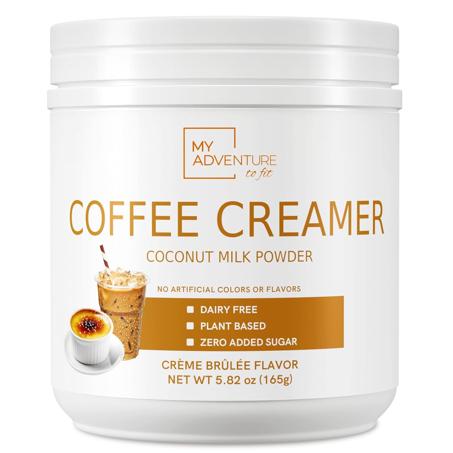 Crema de café en polvo sin lácteos, crema en polvo sin azúcar para café caliente o helado, crema keto para mujeres y hombres, crema de coco baja en