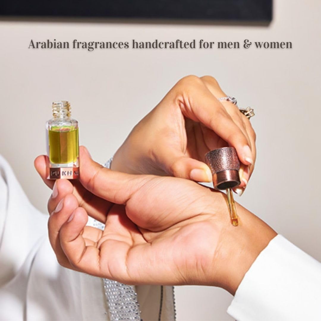 Dukhni Oud Faten Attar aromas refrescantes mezclados con Oud  Aceite de fragancia árabe auténtico  100% puro, sin alcohol, Halal  1 botella x 0.2 fl