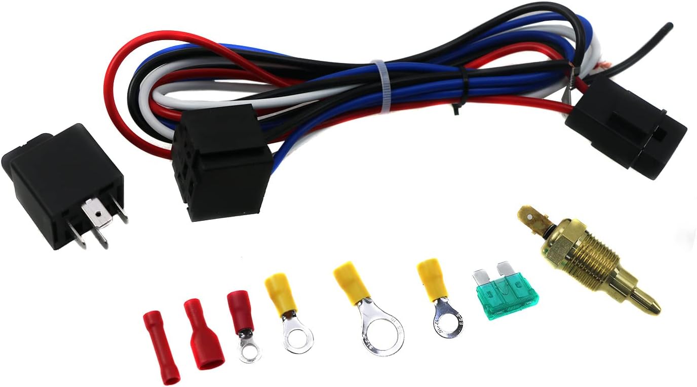 KUUHLERSAT Radiador para 1973-1976 74 Chevy Corvette Base Stingray 5.7L 7.4L, 3 filas de radiador de aluminio + cubiertaventilador + kit de relé