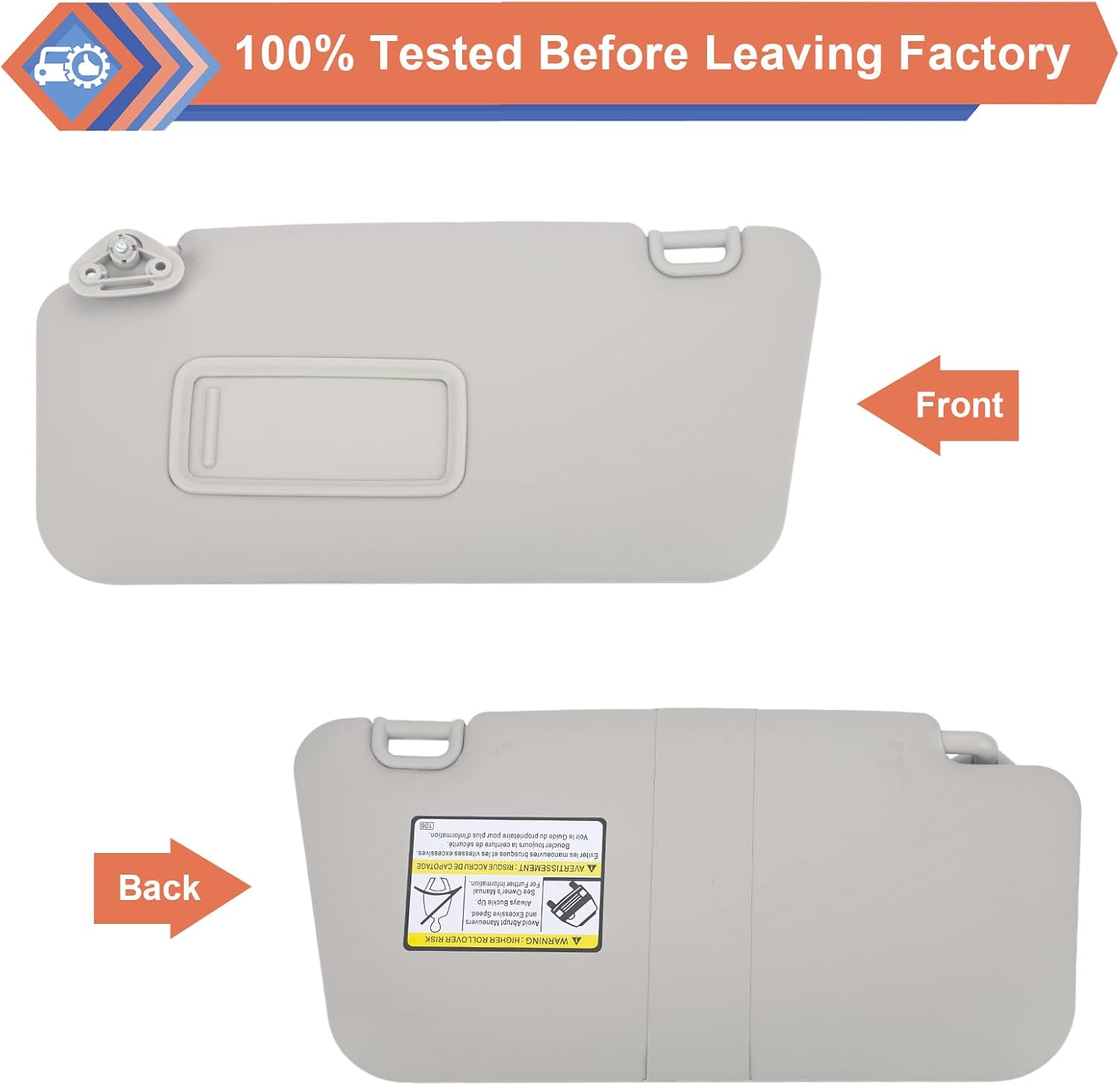 ZONFANT Parasol para el lado izquierdo del conductor gris compatible con Subaru Forester 2009, 2010, 2011, 2012, 2013, repuesto # 92011SC033LO