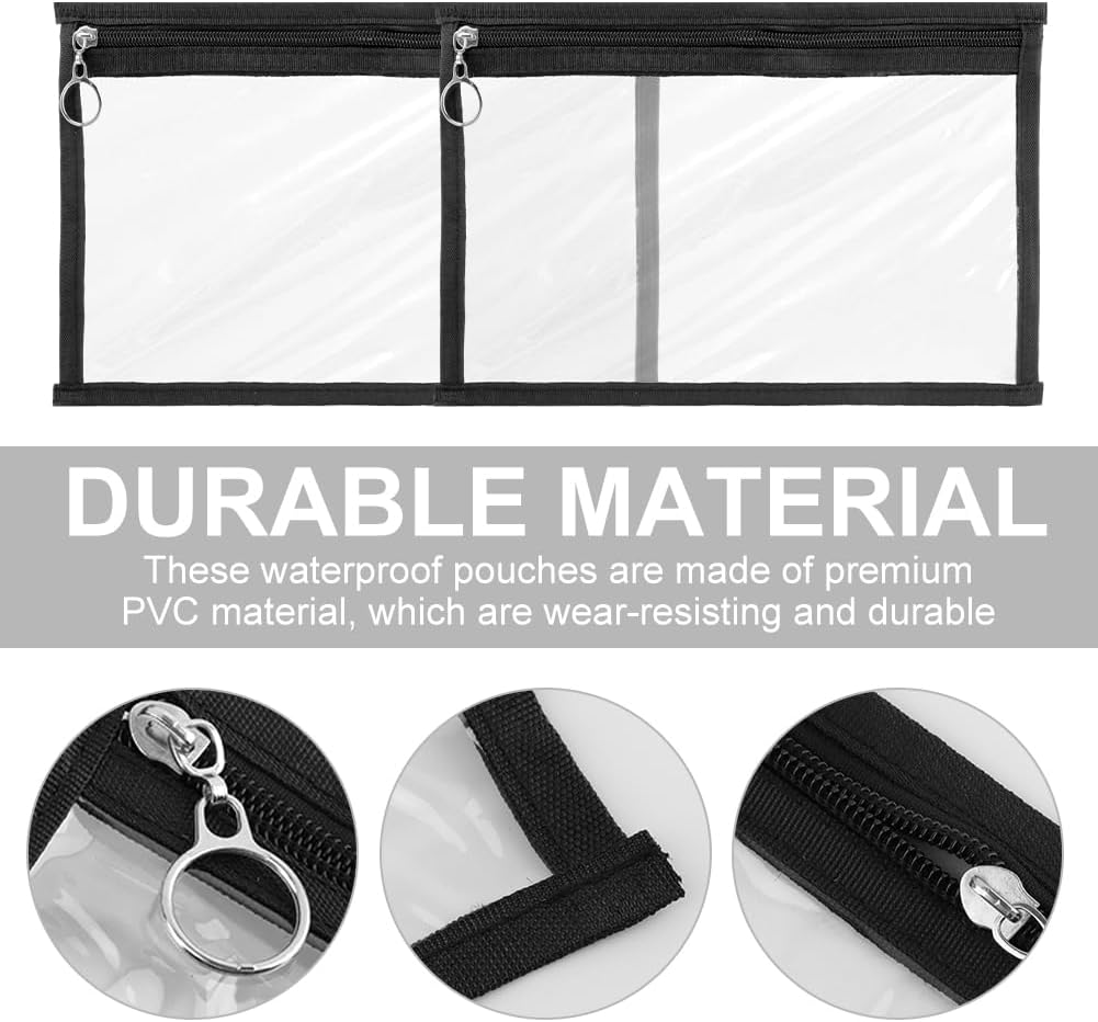 Bolsas transparentes con cremallera, bolsa impermeable de PVC, portátil, duradera, multiusos, bolsa organizadora transparente para cosméticos,