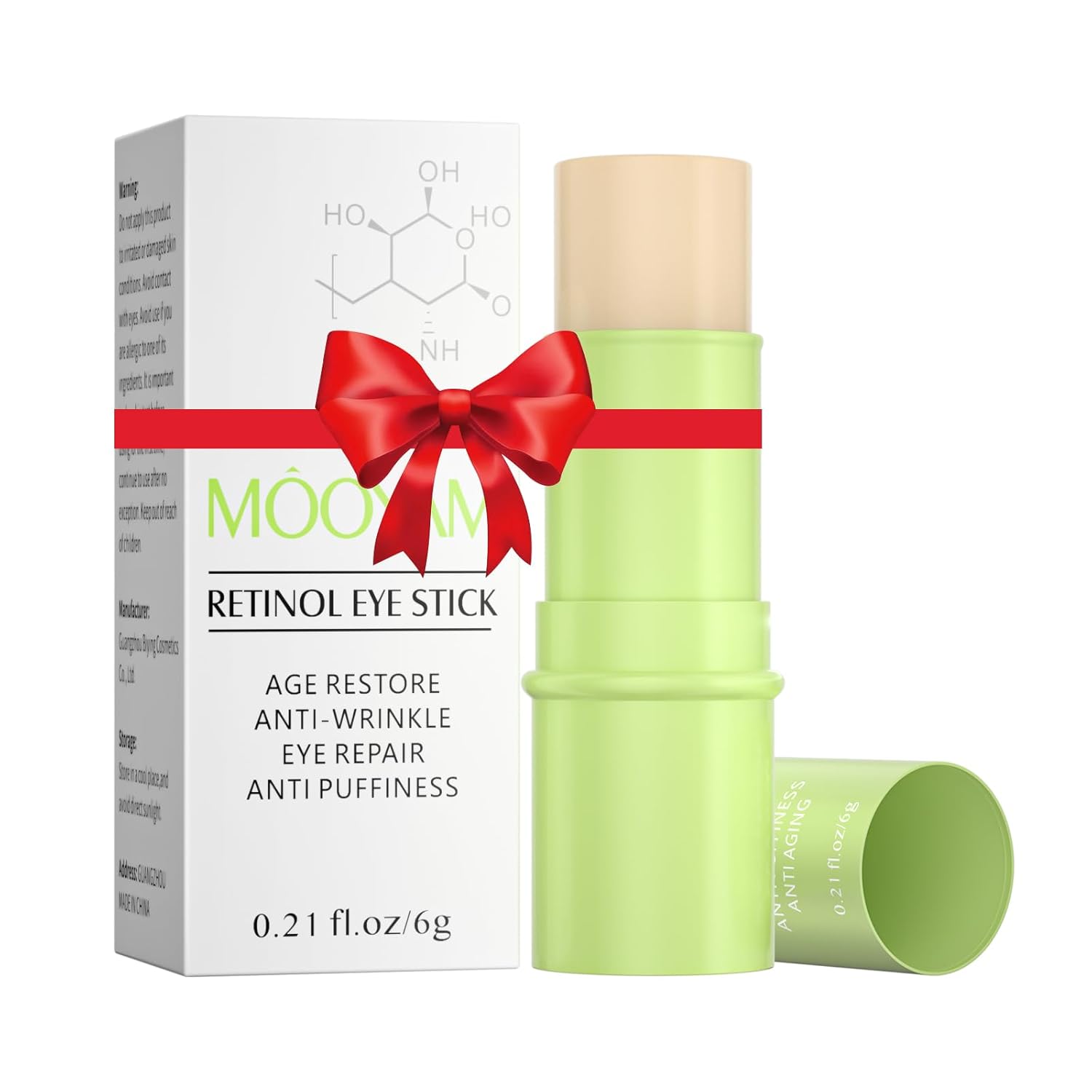 Retinol Eye Stick Crema antienvejecimiento para ojeras e hinchazón, líneas finas que se desvanecen y piel firme, brillo de bálsamo debajo de los