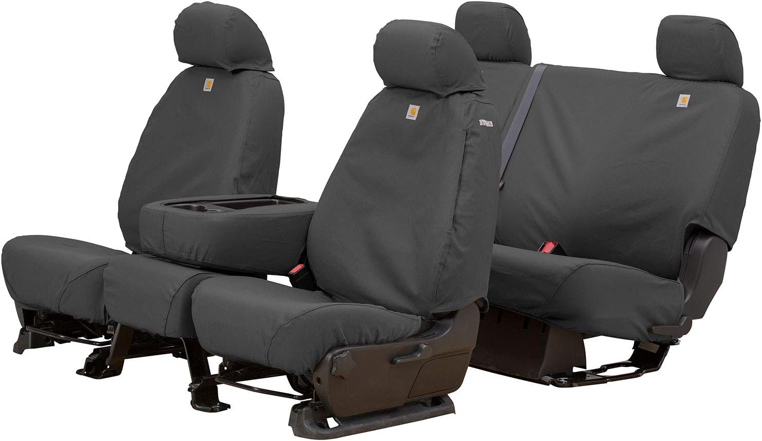 Covercraft Carhartt SeatSaver – Fundas de asiento personalizadas  SSC2504CAGY  Asientos de cubo de 1 fila  Compatible con modelos seleccionados