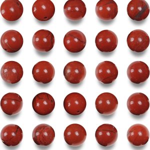 Cuentas de roca roja para hacer joyas de 0.394 in Cuentas redondas de piedra para pulseras piedra de jaspe natural, 36 piezashebra Cuentas de roca roja para hacer joyas de 0.394 in Cuentas redondas de piedra para pulseras piedra de jaspe natural, 36 piezashebra