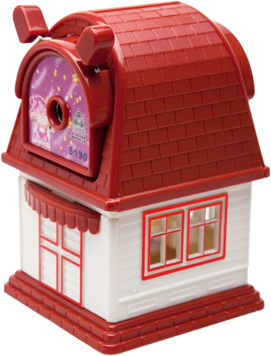 JITEM Sacapuntas House – Sacapuntas manual con manivela con bandeja para virutas, para la escuela, el hogar, la oficina, para niños y niñas, lápices
