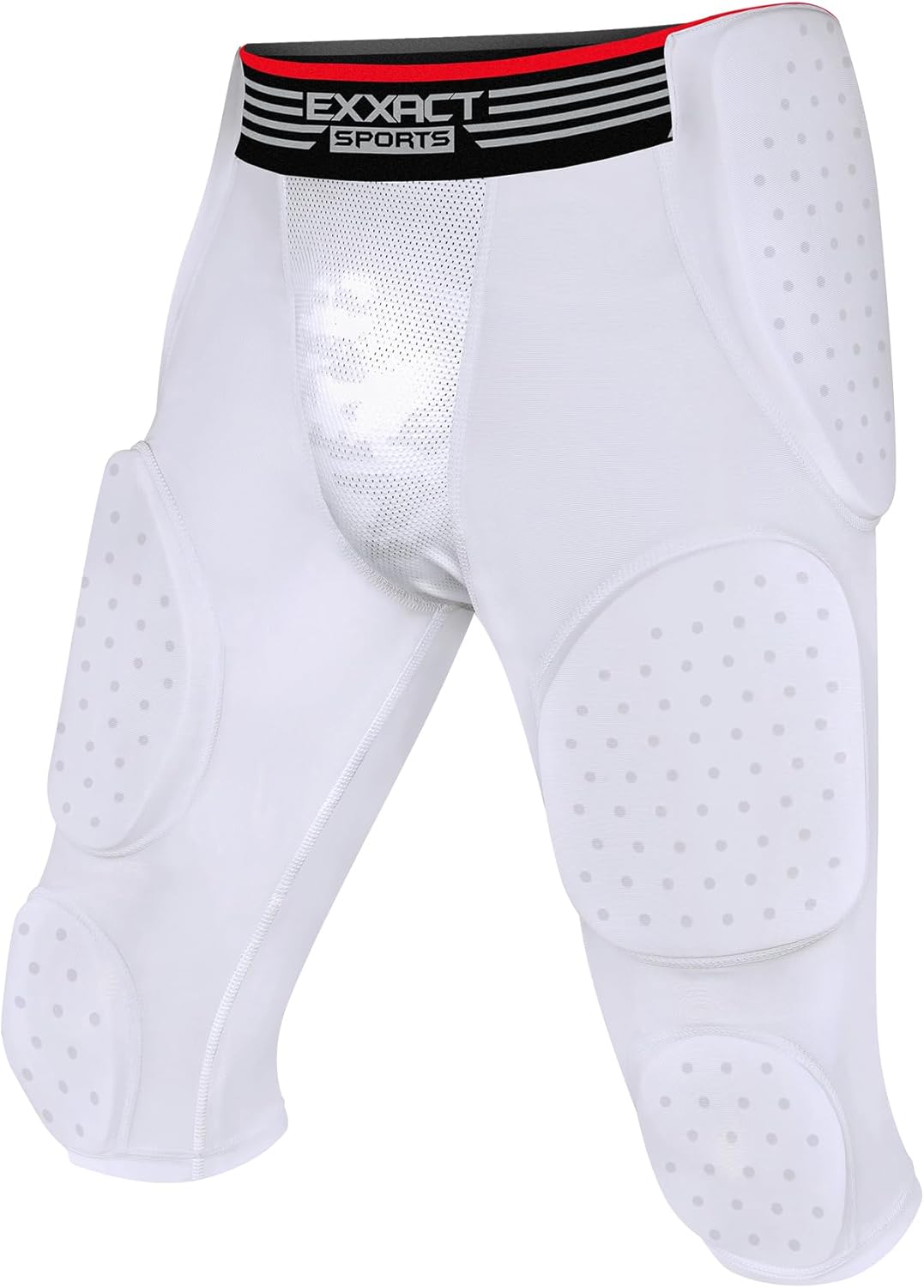 Exxact Sports Battle 7-Pad Football Girdle for Men & Boys – Finest Padded Compression Shorts, Mens Girdle Football with Cup Pocket, Adult & Youth