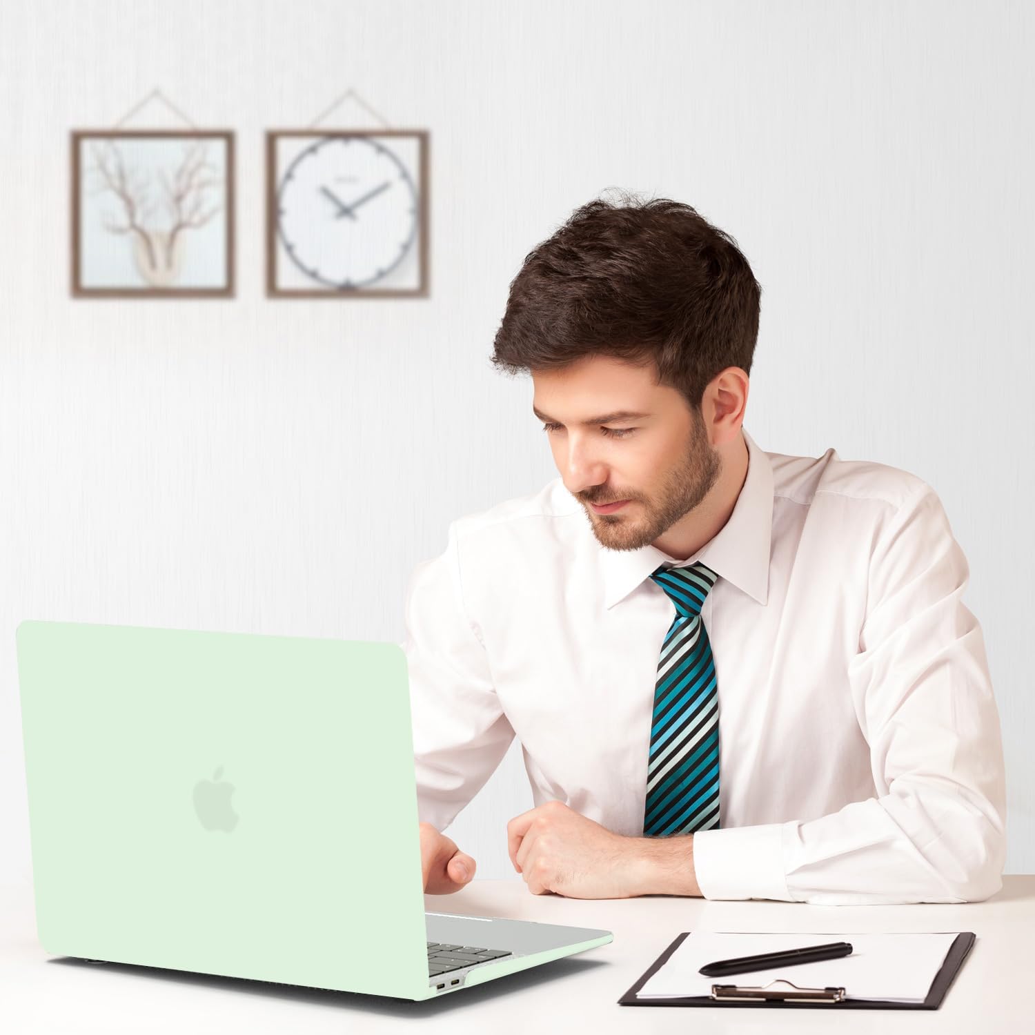 B BELK Funda compatible con MacBook Air de 13 pulgadas 2022 2021 2020 2019 2018 A2337 M1 A2179 A1932 Touch ID, carcasa rígida de plástico mate,