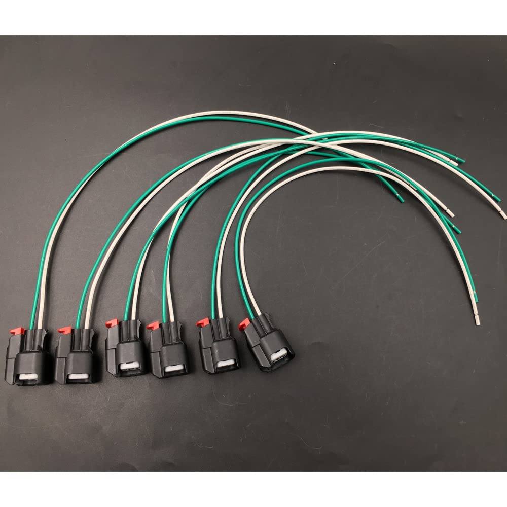 Huayicarbpart – 6 piezas compatibles con Dodge Jeep Wrangler JK TJ inyector de combustible alternador conector ABS cableado reparación arnés enchufe