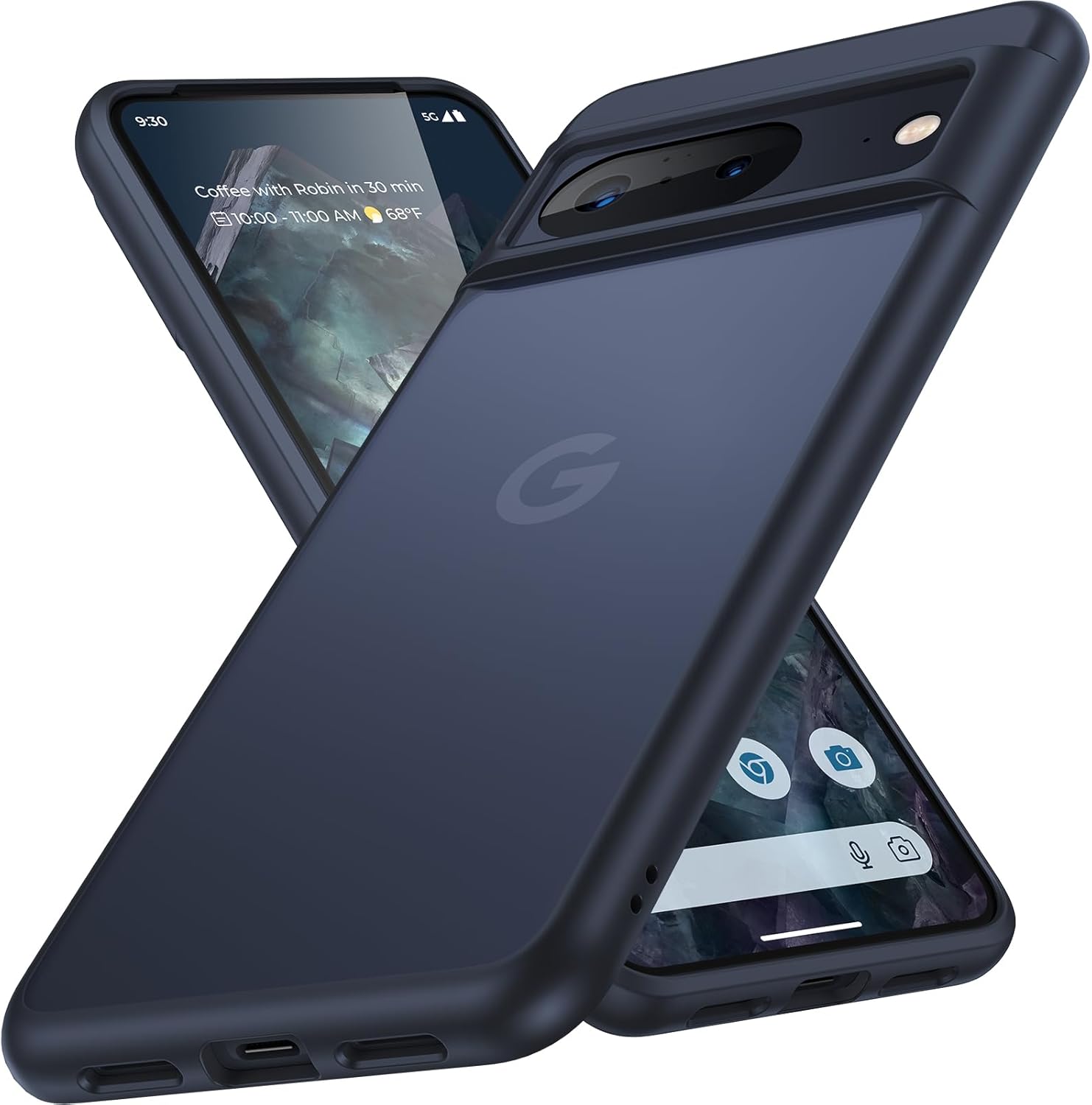 Humixx Funda a prueba de golpes diseñada para Google Pixel 8 protección contra caídas de grado militar tacto sedoso definitivo Protector translúcido