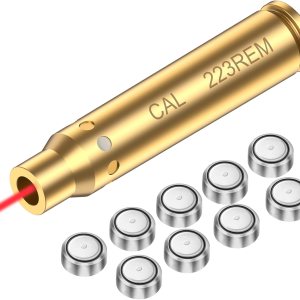 Bore Sight Cal 223 0.219 in Rem Gauge12GA300 Win Mag Laser Sight Red Dot Boresighter con baterías Bore Sight Cal 223 0.219 in Rem Gauge12GA300 Win Mag Laser Sight Red Dot Boresighter con baterías