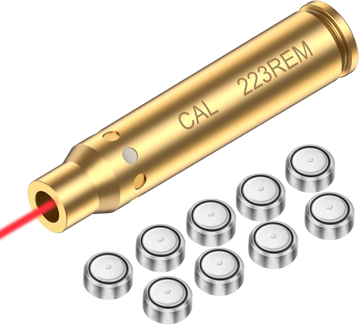 Bore Sight Cal 223 0.219 in Rem Gauge12GA300 Win Mag Laser Sight Red Dot Boresighter con baterías
