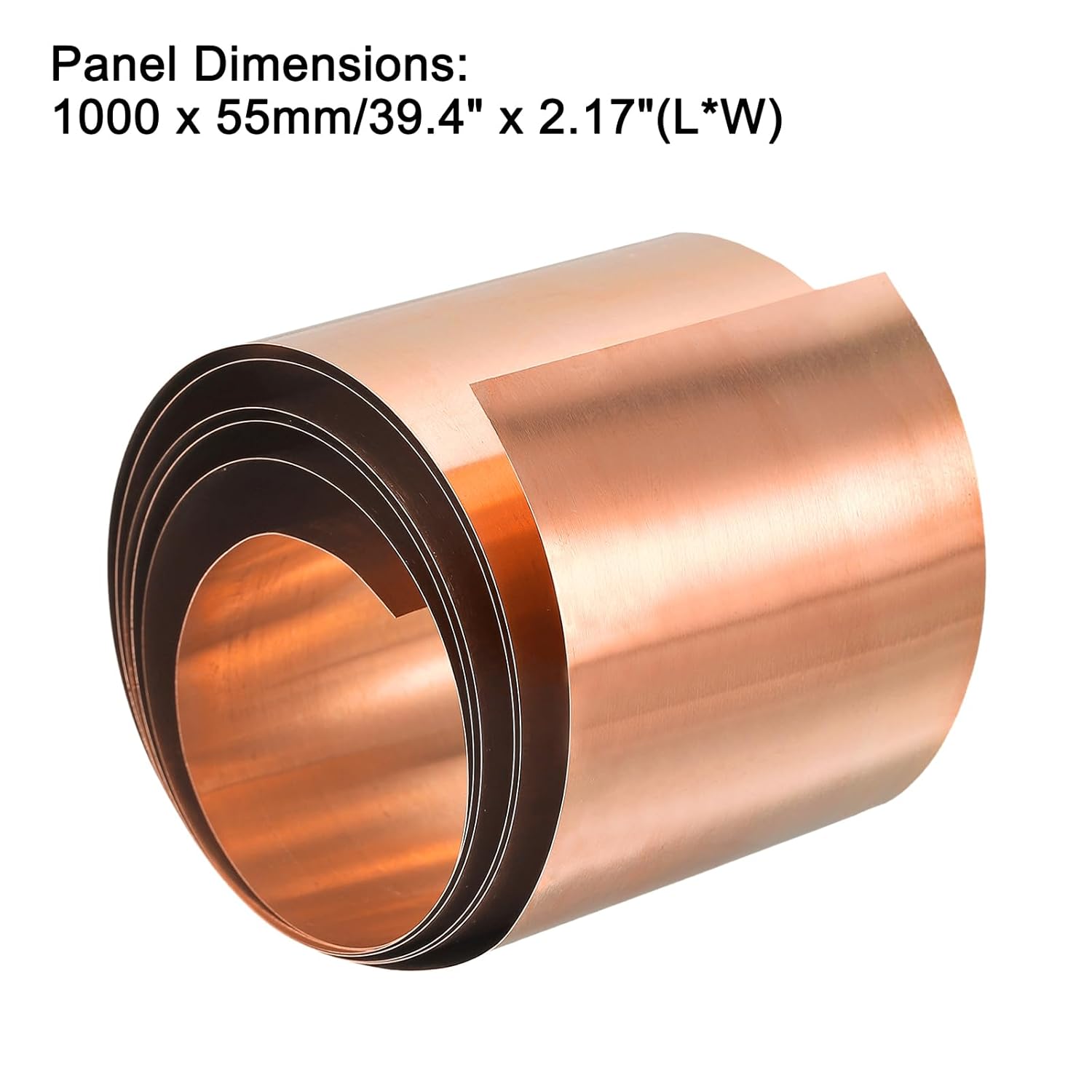 uxcell Rollo de hoja de cobre, placa 3,280.8 ft m x 180.4 ft m x 0.2 ft m de la hoja del metal