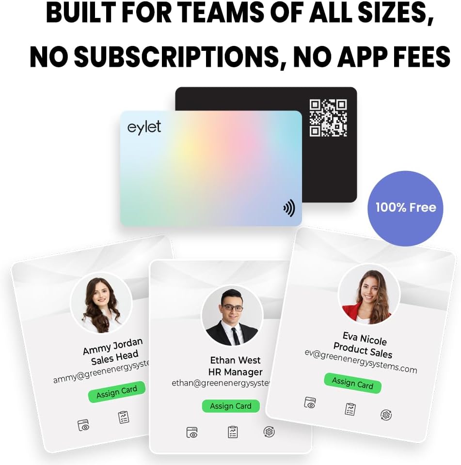 Paquete de 5 tarjetas de visita digitales negras – NO SUBS  Tarjetas de visita digitales habilitadas para NFC