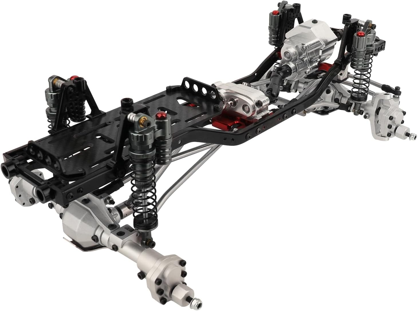 RZXYLRC 110 SCX10 II Marco de chasis de metal Control remoto Modelo de coche Simulación Escalada Actualización de coche Kit de reparación Piezas con