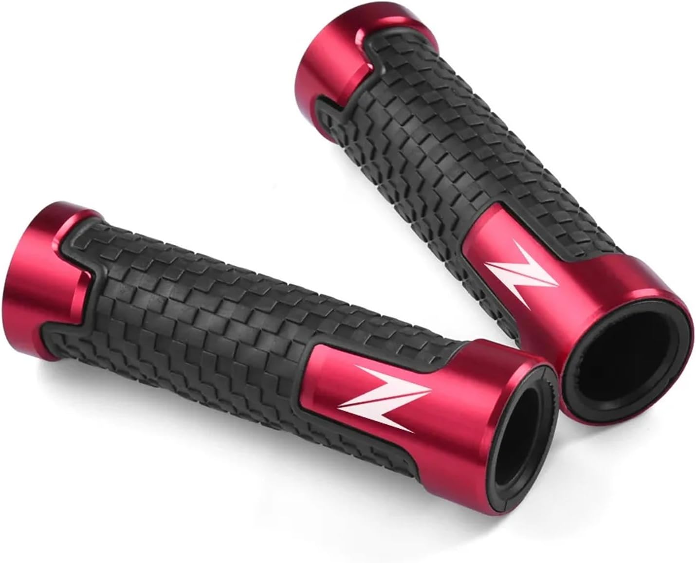 ByoBLu Empuñaduras de manillar de motocicleta de goma de aluminio compatible con Kawasaki Z Z900 Z800 Z750 Z650 Z300 Z1000 Z400 Z1000SX