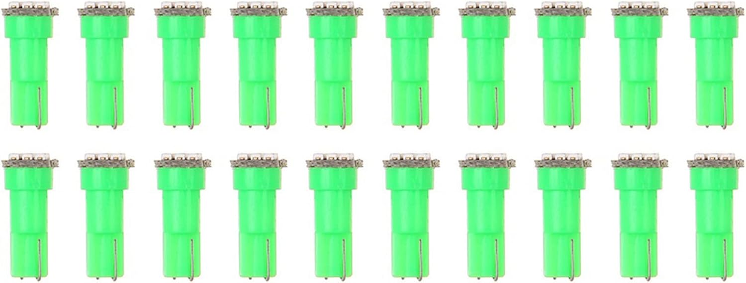 Bombillas de luces LED para tablero 20x T5 17 74 73 3-3014SMD, Verde