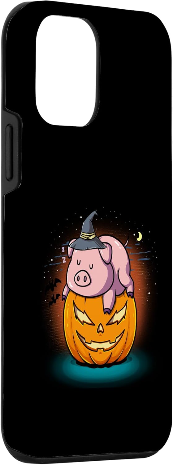 iPhone 12 mini cerdo calabaza truco o trato Halloween disfraz caso