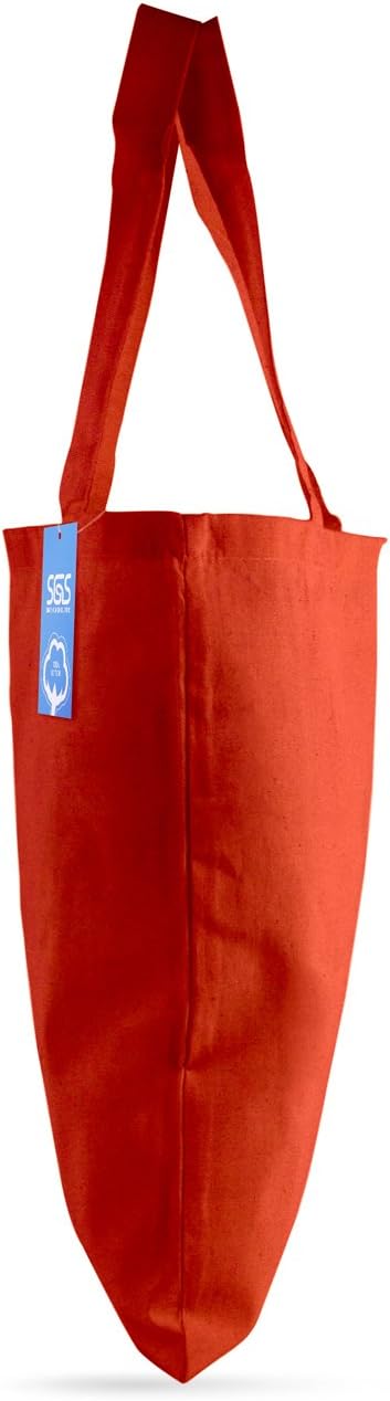 Simply Green Solutions Bolsa reutilizable de tela de algodón para manualidades, 15 x 16 pulgadas, bolsa reutilizable con asa, paquete de 5, color