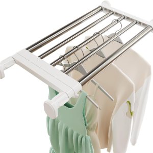 Yuanjimi Estantes de montaje en pared para armario, estante de tensión ampliable, fácil de instalar para despensa, armario, lavandería, Yuanjimi Estantes de montaje en pared para armario, estante de tensión ampliable, fácil de instalar para despensa, armario, lavandería,