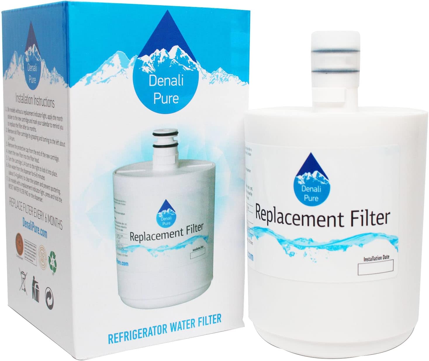 Paquete de 3 filtros de agua de repuesto para refrigerador GEN11042F-08, compatible con SearsKenmore GEN11042F-08 cartucho de filtro de agua para