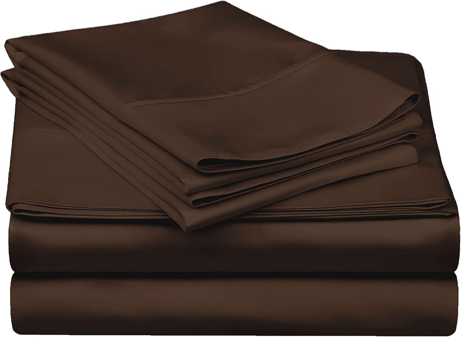 Algodón peinado de grapa larga 100% Premium de 300hilos, juego de hojas de 4piezas Count California King, bolsillo profundo, una sola capa, sólido,