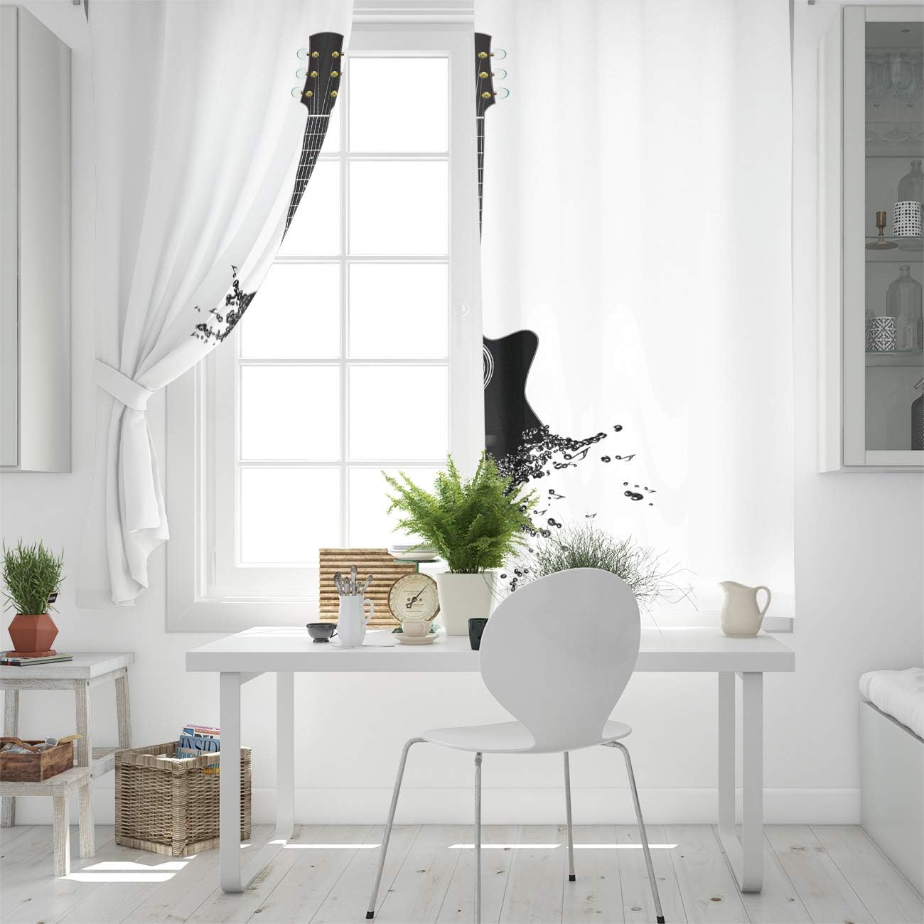 Cortinas opacas térmicas con ojales metálicos para habitación, dormitorio, sala de estar, 52 x 90 pulgadas, color negro