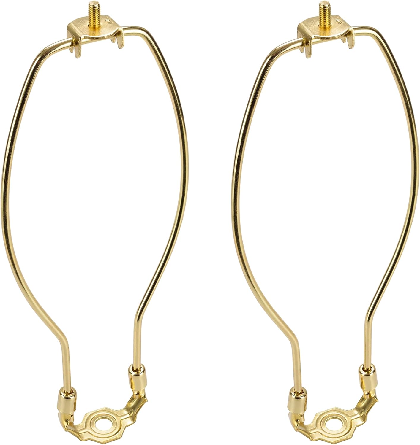 Aspen Creative 20007-12 10″ Paquete de 2 arpa de lámpara resistente con silla de montar, latón pulido