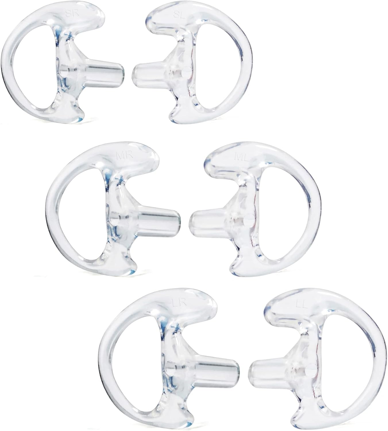 HYS Auriculares de repuesto para auriculares de repuesto transparentes suaves y flexibles para auriculares de seguridad acústica de aire