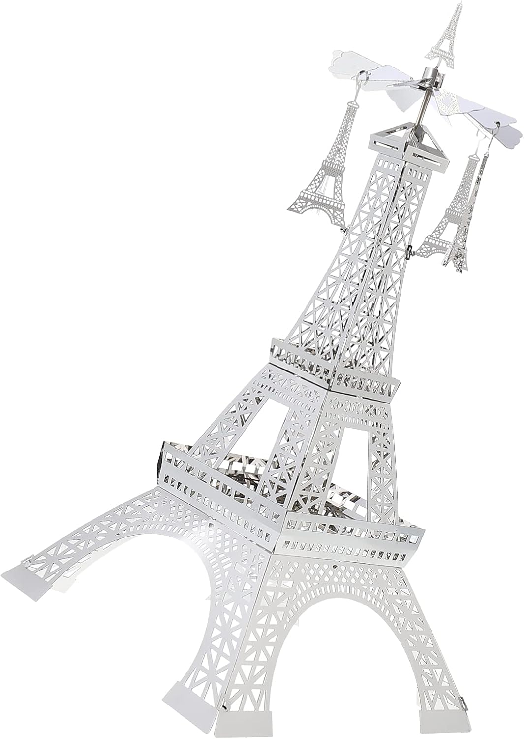 Uonlytech Candelabro giratorio romántico de la torre Eiffel de metal para decoración de mesa