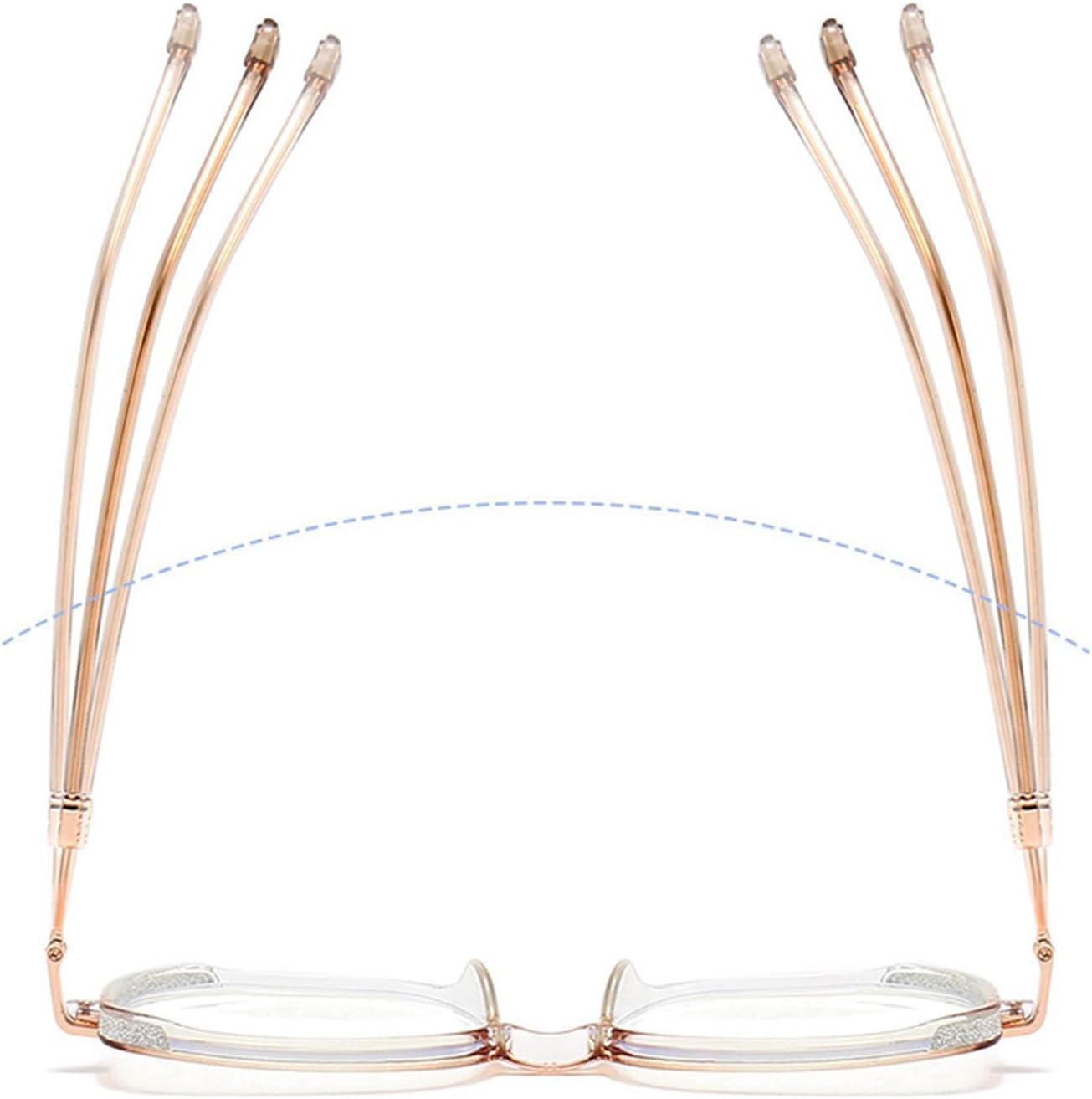 OSMARI Gafas de lectura con luz azul portátiles para mujer, lentes de lectura con diamantes sin montura para mujer, cuadrados
