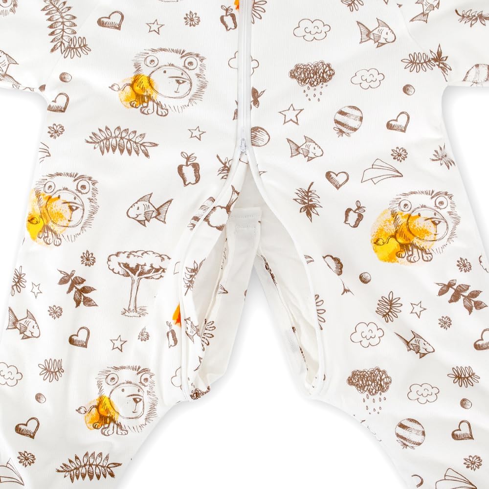 Saco de dormir para bebé con pies 1.5tog Otog Otoño Invierno Manta Ponible Camisones, León