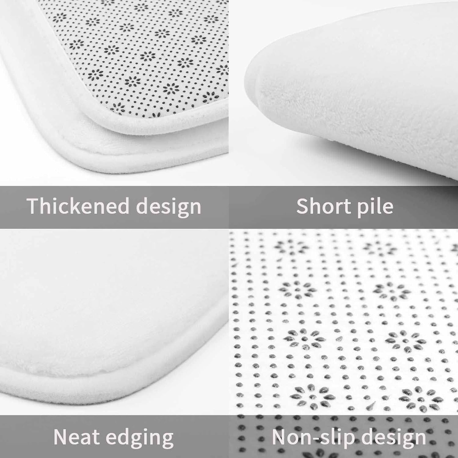 RUTIFY Juego de 4 cortinas de ducha divertidas con alfombras antideslizantes, cubierta para tapa de inodoro y tapete de baño, decoración de baño de