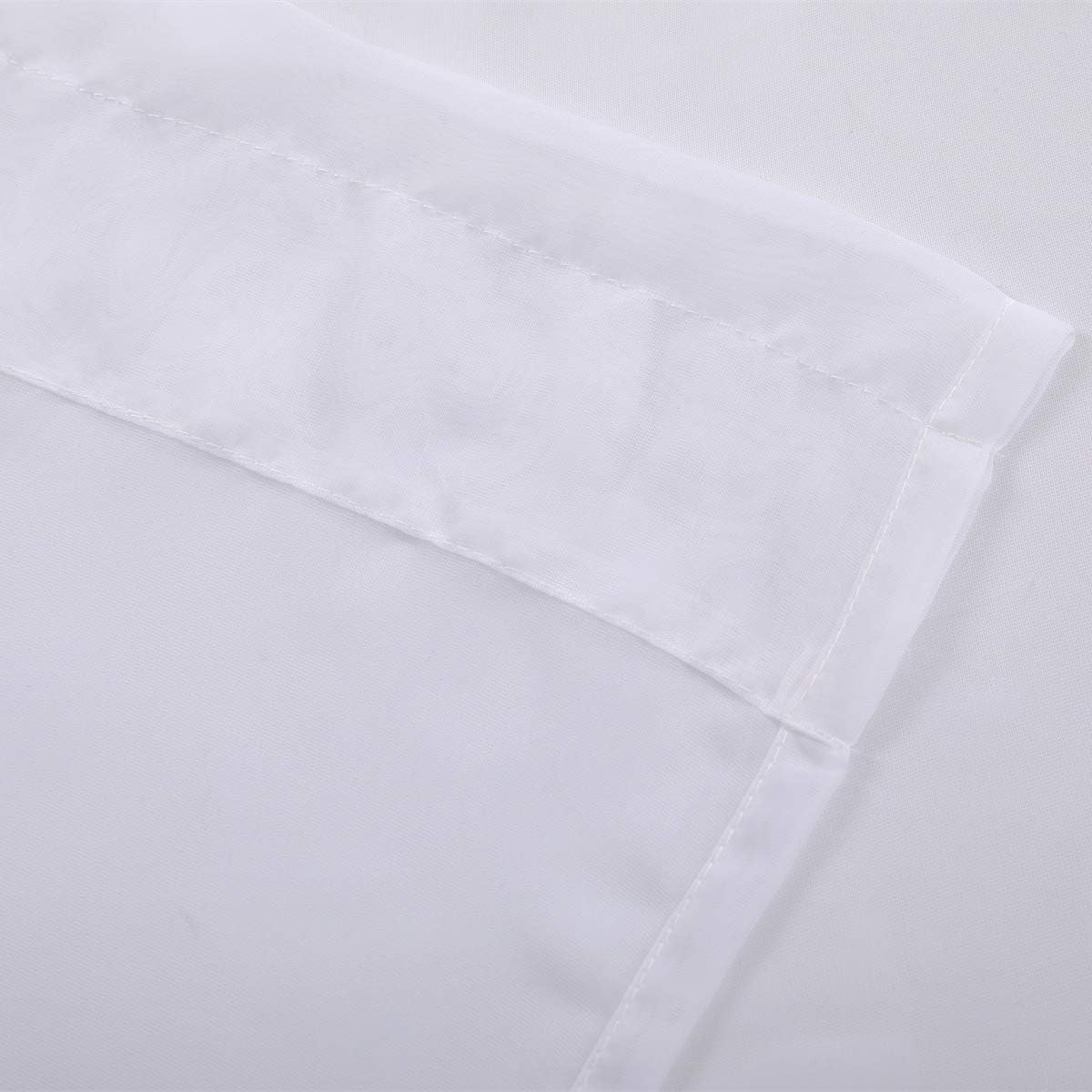 GYROHOME Cortina de gasa transparente con bolsillo para barra, filtro de luz solar, protege la privacidad de poliéster transparente para sala de