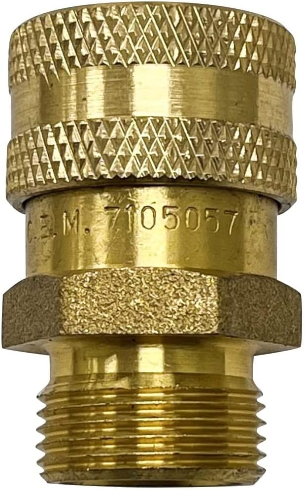 Simpson Cleaning 7105057 – Enchufe de control de calidad de repuesto para mangueras de lavado a presión de hasta 4500 PSI, macho M22, dorado