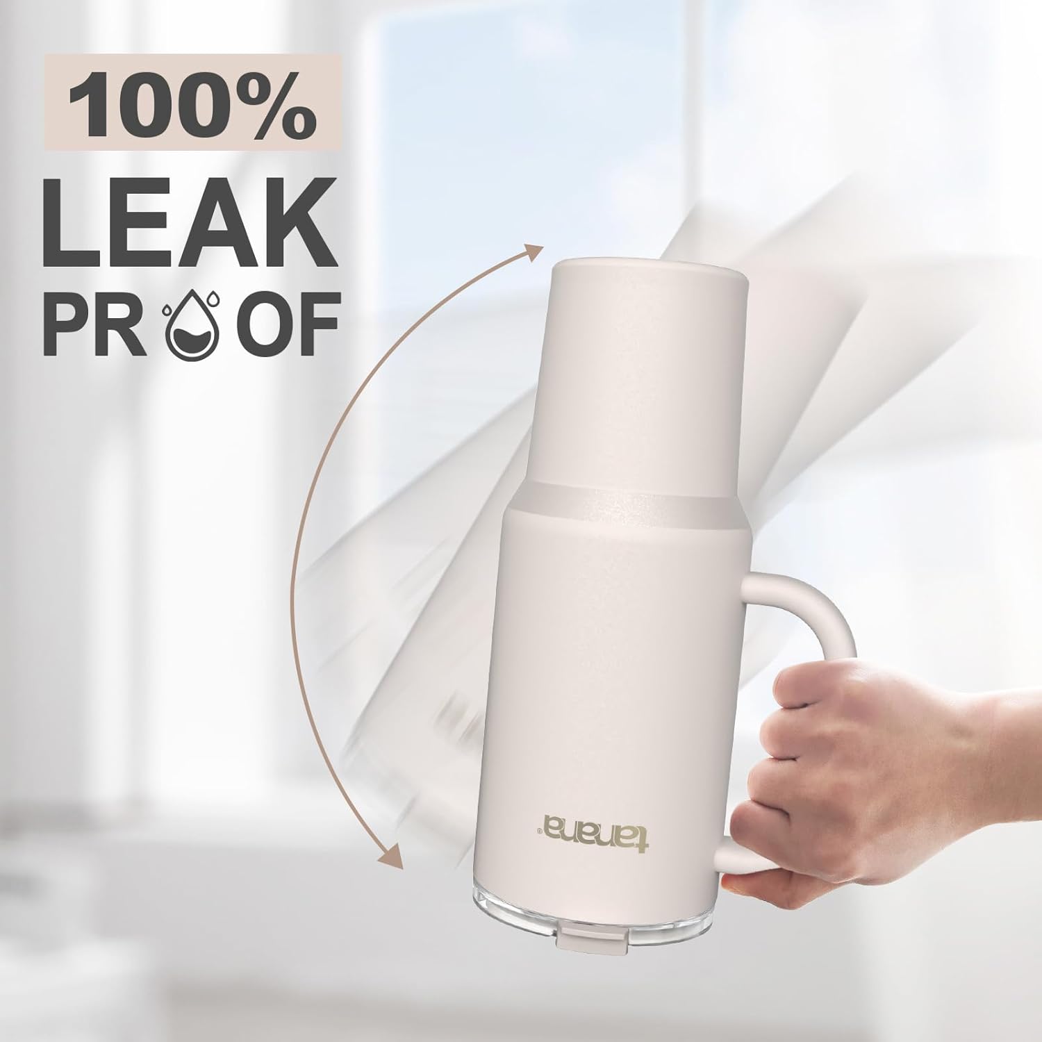 TANANA Vaso de 40 onzas  40.6 fl oz con asa y tapa con pajilla, apto para lavavajillas, vaso aislado de acero inoxidable de grado alimenticio, taza